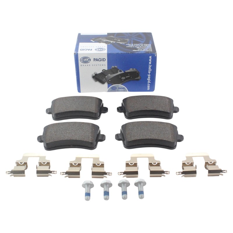DuraGo Rear Rotor Hella Low-Met Disc Brake Pad Kit For Audi A4 A5 allroad Q5 gallery