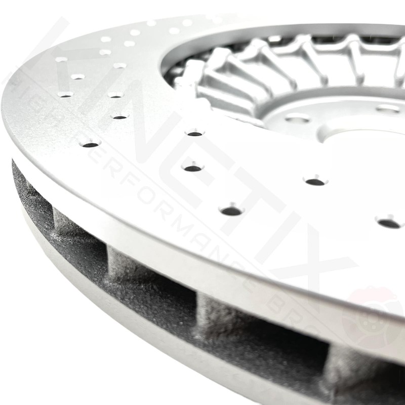 FOR AUDI S6 S7 S8 FRONT CROSS DRILLED BRAKE DISCS APEC BLACK PADS SENSORS 400mm gallery