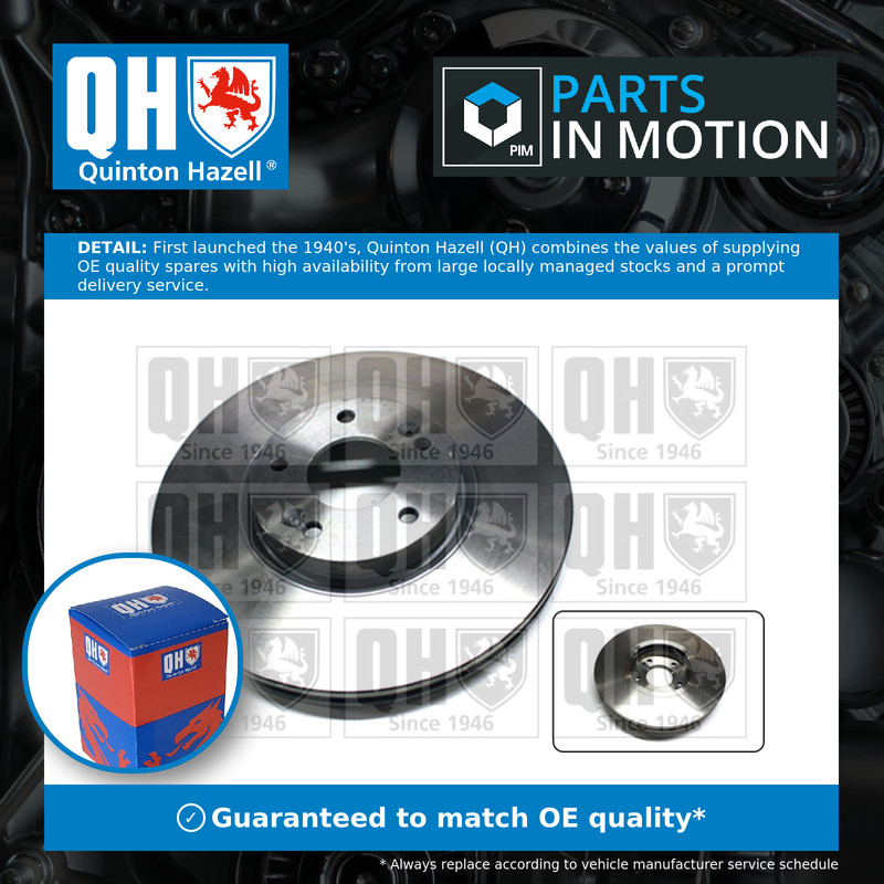 2x Brake Discs Pair Vented Front 321mm BDC5693 Quinton Hazell Set 517122B700 New