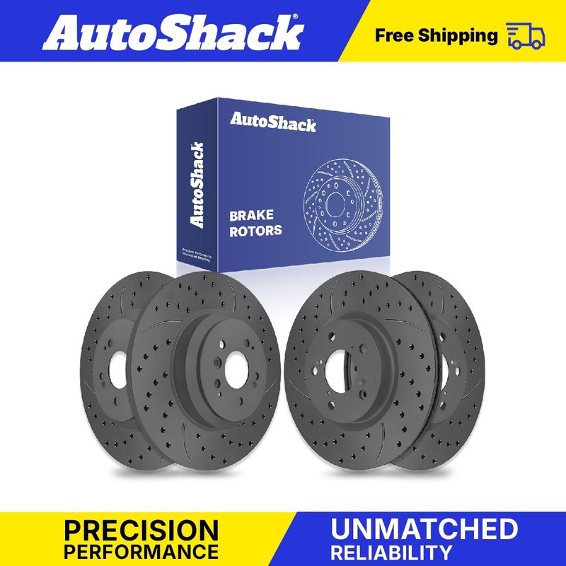 Front Rear Drilled Slotted Brake Rotors Set for Honda, Pilot 2016-2022
