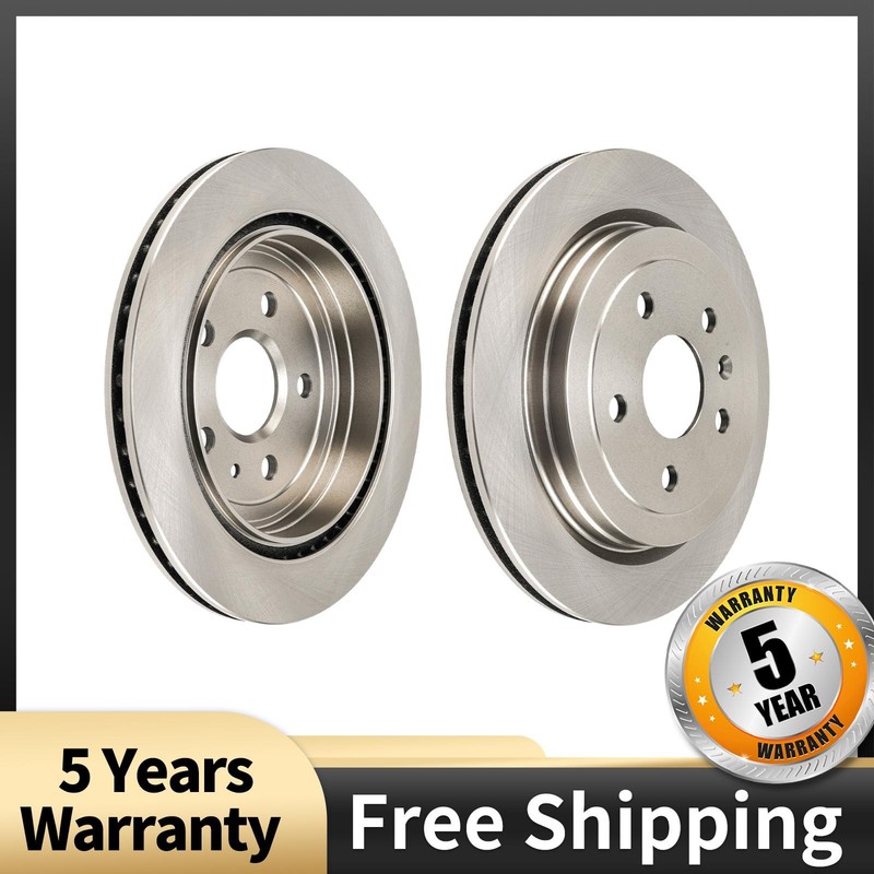 Rear LH RH 12.41 in Brake Rotors For 2011-2013 Cadillac CTS V6 3.6L R55171X2