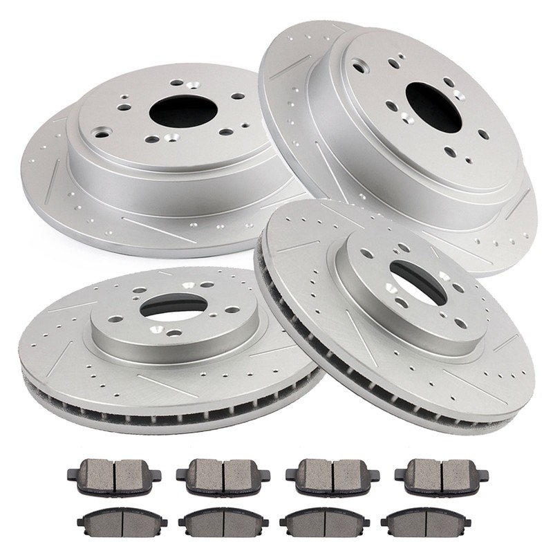 Ceramic Brake Pads And Rotors Front Rear For Acura MDX 2003 2004 2005 2006