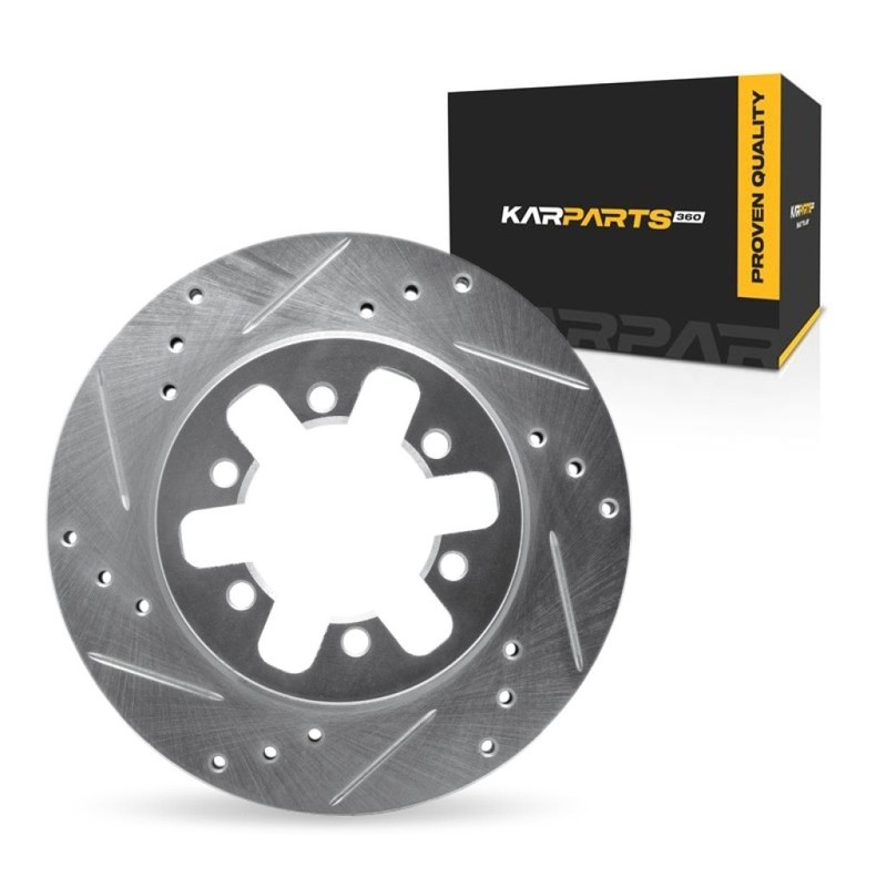 For Nissan D21 1990-1994 Brake Rotor Front, Driver Side | Vented | Silver Finish