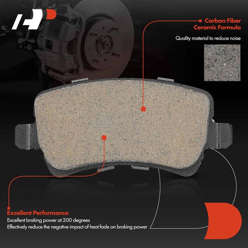 A-Premium Rear Disc Brake Rotors & Ceramic Pads for Volvo S60 11-18 XC70 S80 V70 gallery