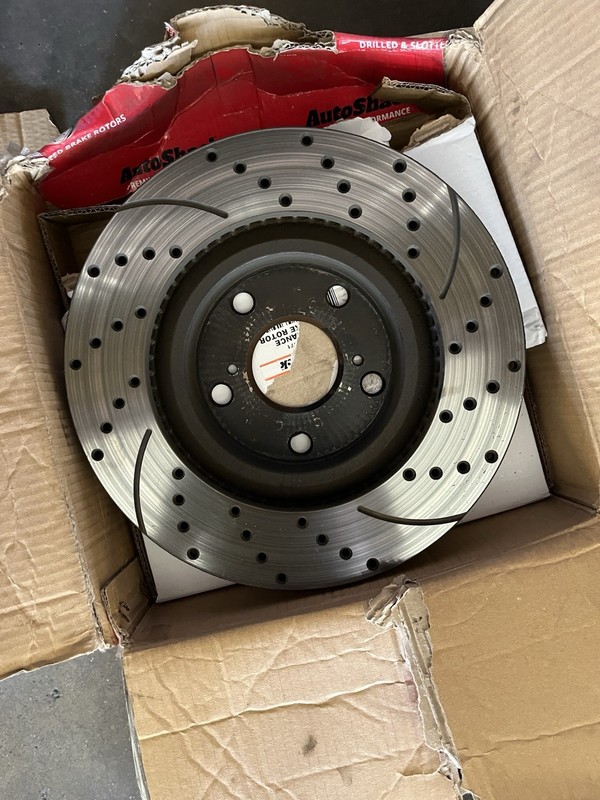 AutoShack Front Drilled&Slotted Rotors Replacement for Toyota RAV4 Camry Avalon