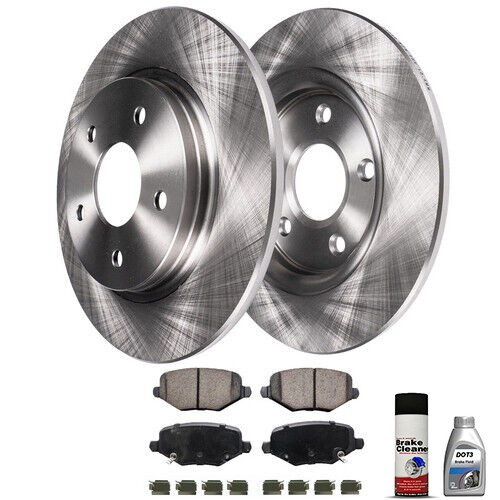 Rear Disc Brake Rotors Pads And Brake Fluid For Grand Caravan Journey Routan IL