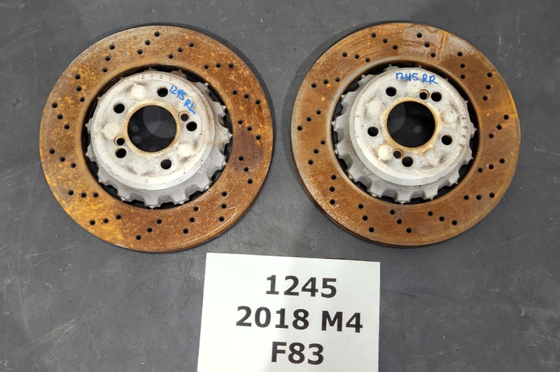 ✅ 15-20 OEM BMW F87 F80 F82 M2 M3 M4 Rear Left Right Brake Disc Rotors Pair 27k