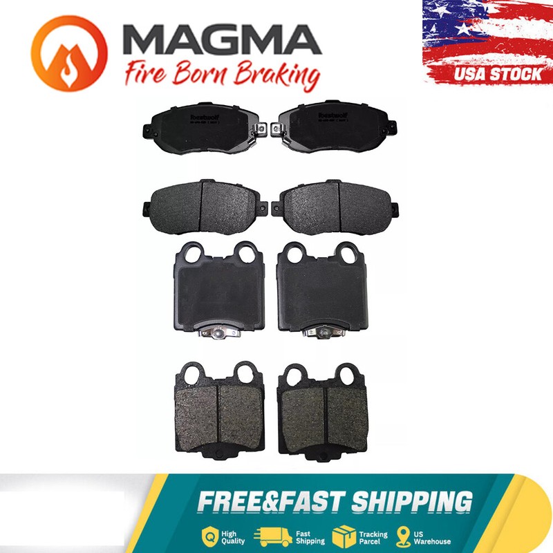Front and Rear Ceramic Brake Pad Set For 2002-2010 Lexus SC430 2001-2005 IS300