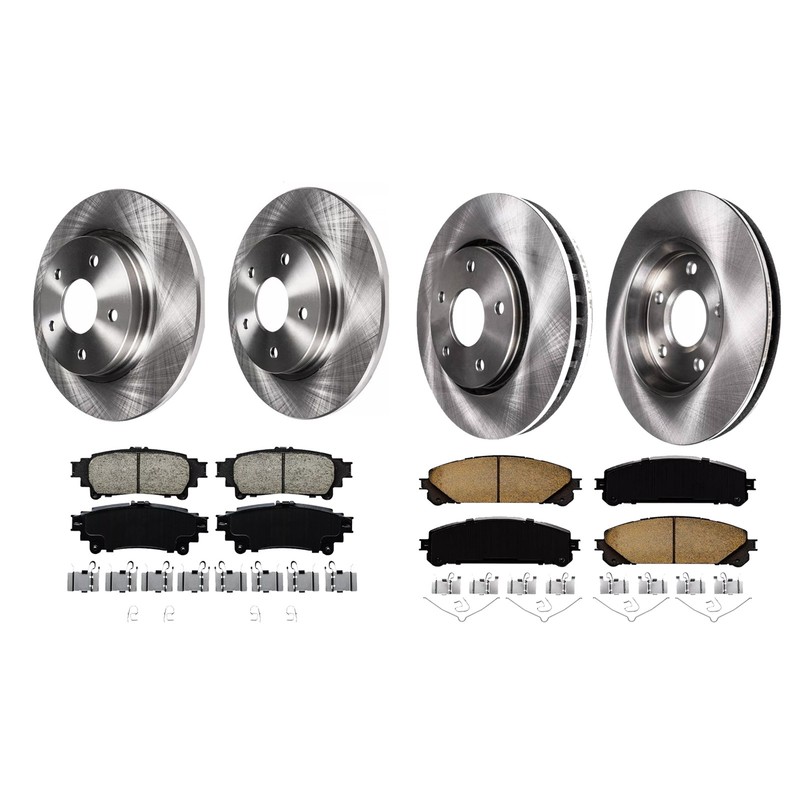 Front & Rear Rotors Brake Pads for Toyota Sienna Highlander Lexus RX450h RX350