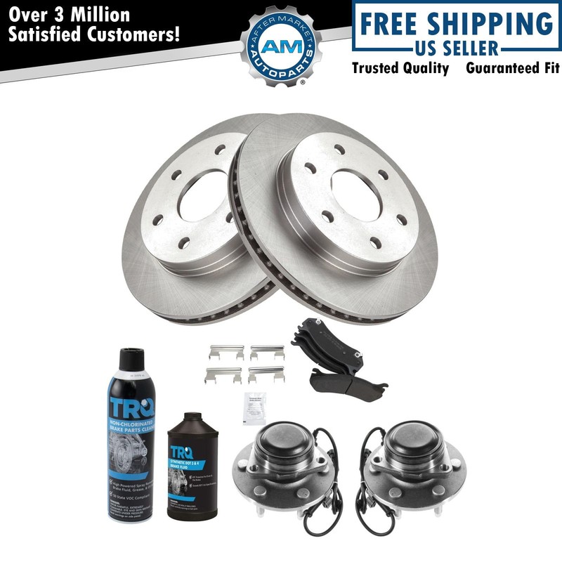 Front Brake Pad & Rotor Kit Semi-Metallic for Cadillac Chevrolet GMC