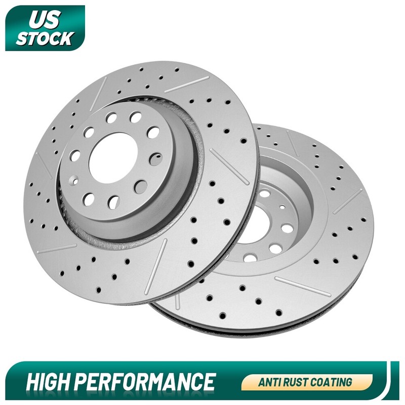 Rear Drilled Disc Brake Rotor for VW Golf Passat Altas GTI Audi A3 S3 Quattro