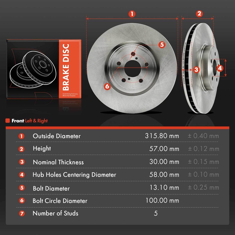 2Pcs Front Disc Brake Rotors for Subaru Outback 2010-2014 Forester 14-18 Legacy gallery