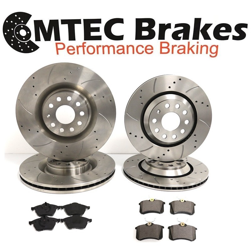 BMW E60 525 Front And Rear Set Drilled Grooved Brake Discs 324mm