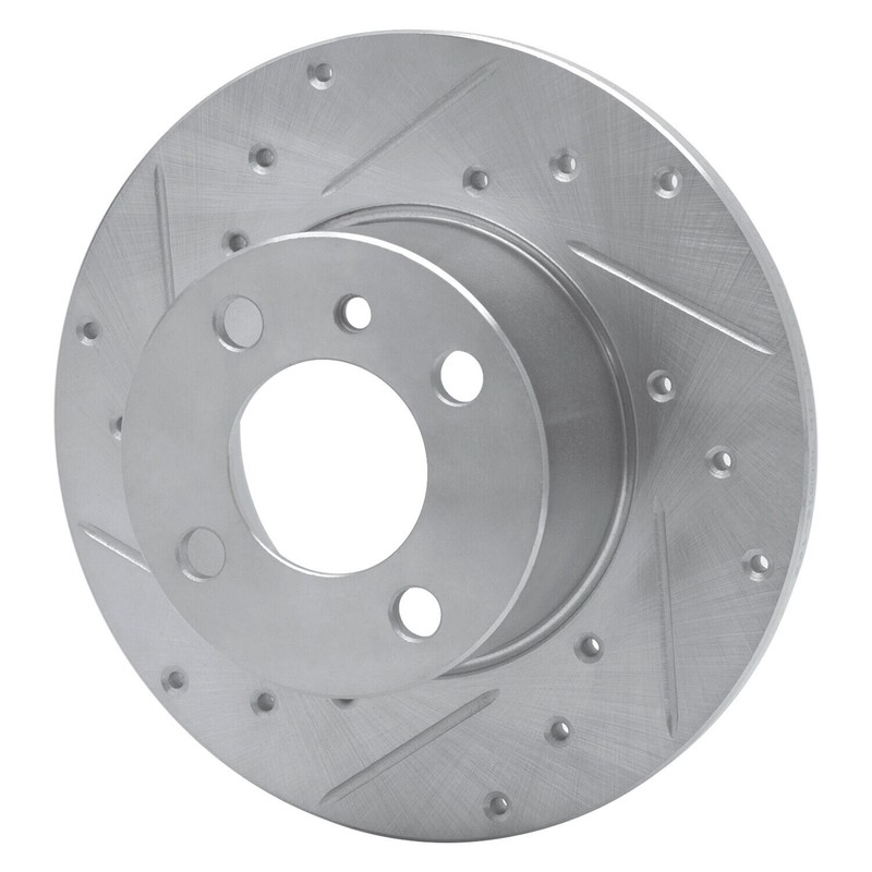 For BMW 320i 77-83 eLINE Drilled & Slotted 1-Piece Front Driver Side Brake Rotor