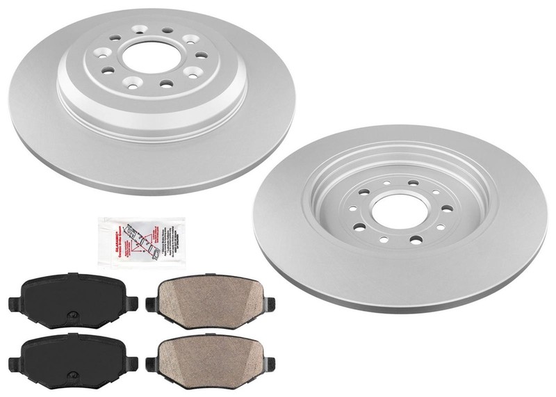 330MM Solid Rear Brake Coated Disc Brake Rotors Pads For Ford Explorer 11-19