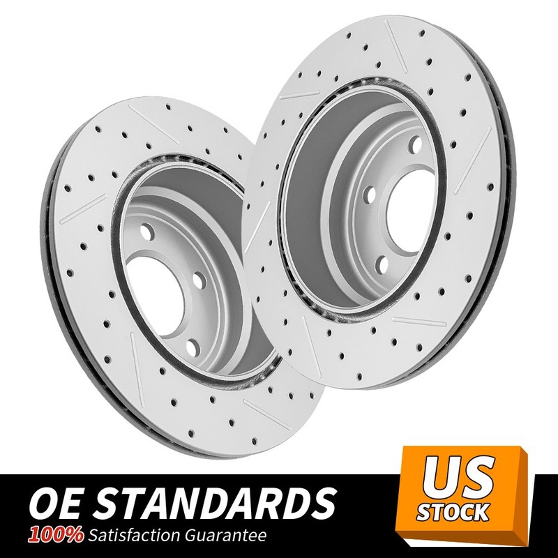 12.59 inch (320mm) Rear Drilled Disc Brake Rotors for BMW X5 X6