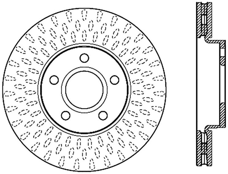 StopTech Front Left Sport Slotted Brake Disc for 12-17 Ford Focus / Volvo S40