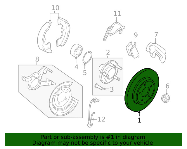 Genuine Ford Rotor Assembly - Brake 5U2Z-1V125-Z gallery