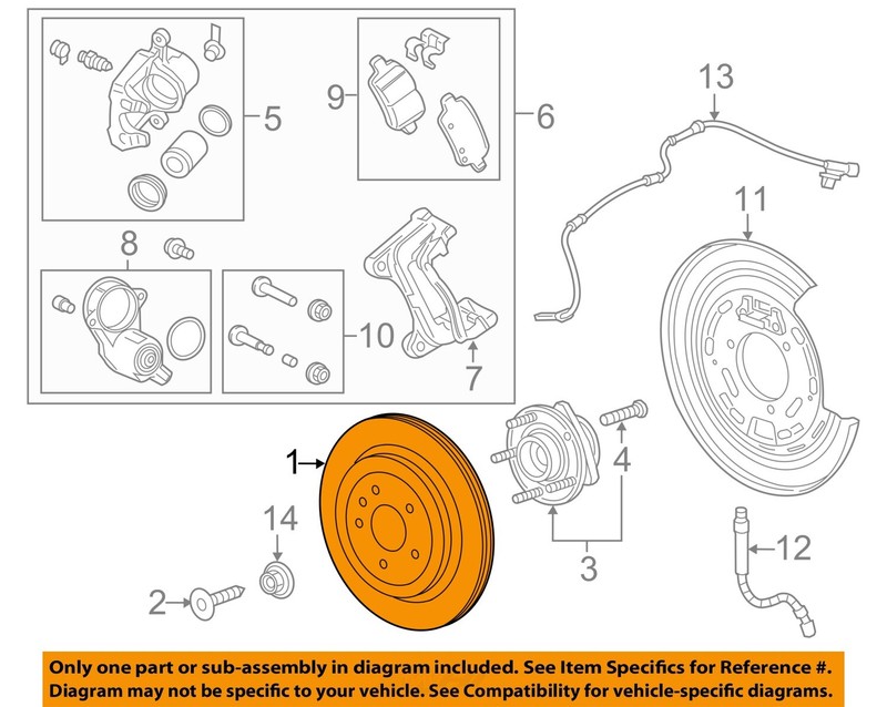 GM OEM 19-20 CT6 Rear Suspension Brake Components-Rotor 13514480
