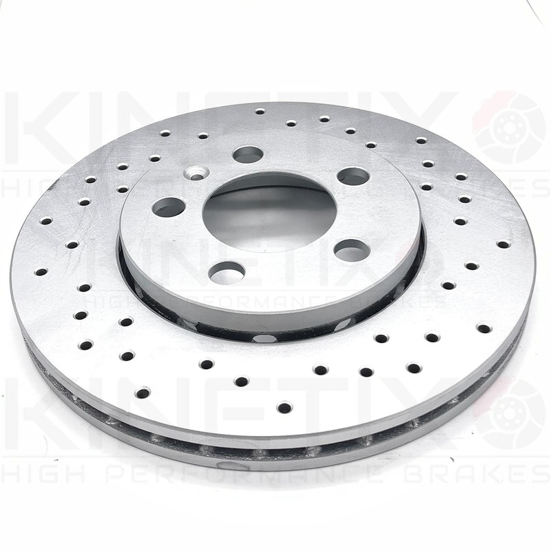 FOR SEAT LEON CUPRA R 1.8 225 KINETIX REAR CROSS DRILLED BRAKE DISCS PAIR 256mm gallery