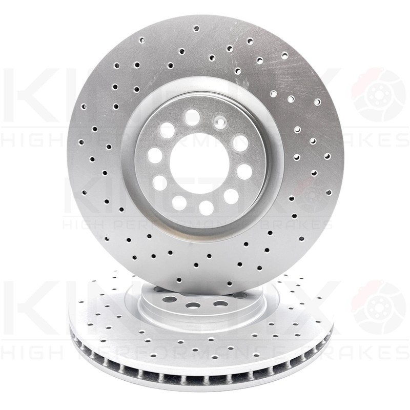 FOR SEAT IBIZA 1.8 T CUPRA R KINETIX CROSS DRILLED FRONT BRAKE DISCS PAIR 312mm