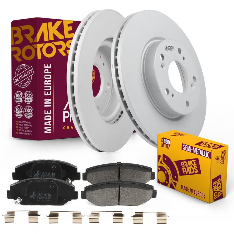 Front Disc Brake Pad Set & Brake Rotor Kit for 2013 Acura ILX 11.1 inch