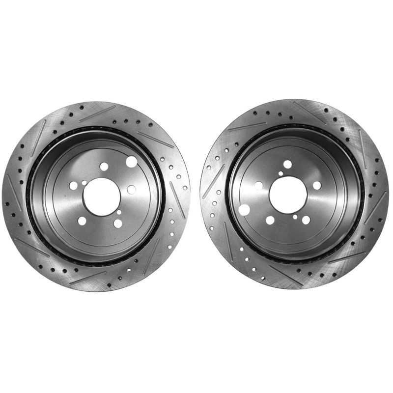 259mm Rear Drilled & Slotted Disc Brake Rotors for Mini Cooper 2014-2019 1.5L gallery