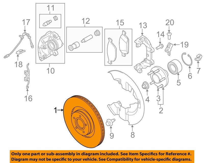 FORD OEM Front Brake-Disc Rotor EJ7Z1125B