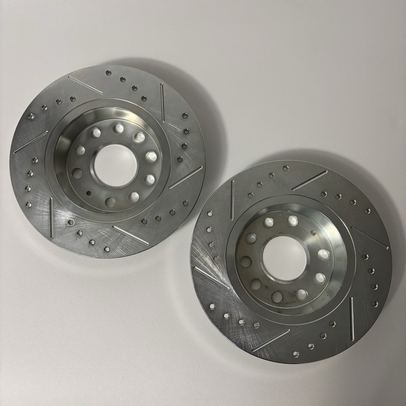Disc Brake Rotor Set Pair-Rear Drilled, Slotted and Zinc Plated EBR120XL & XR gallery