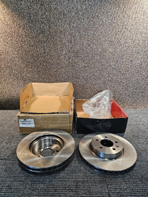 (QTY 2) A-Premium BRR62138 Vented Disc Brake Rotors Cast Iron