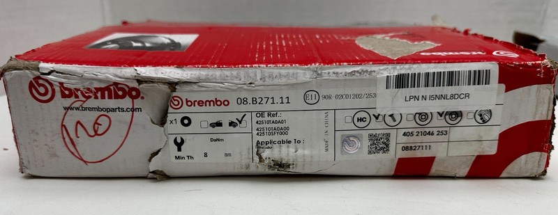 x1 Brembo Disc Brake Rotor Rear 08B27111 For Honda 8mm 08.B271.11 gallery