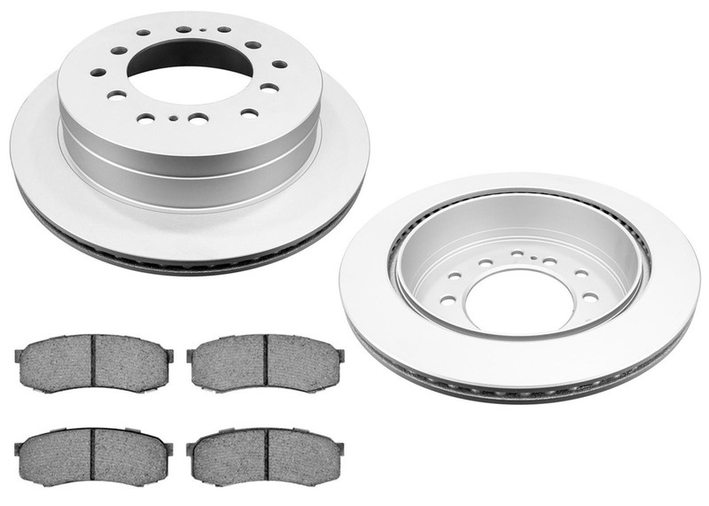 Rear Coated Brake Rotors & Brake Pads For Toyota FJ Cruiser 4.0L 2007 2008 2009