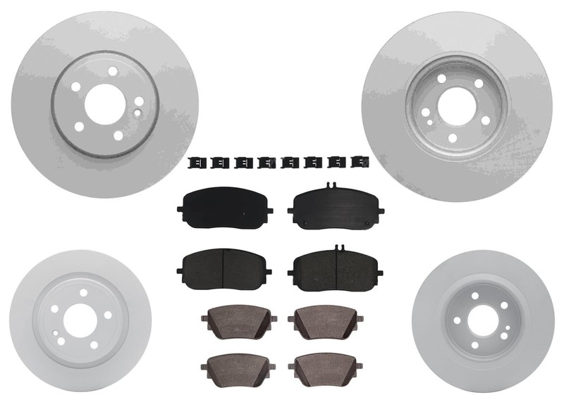 F&R Coated Disc Brake Rotors Disc Brake Pads for CLA250 318MM Base Model 20-25