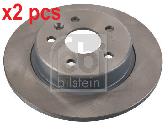 X2 PCS L&R SIDES REAR FITS OPEL ASTRA K 1.0 BRAKE DISC 106490 FEBI BILSTEIN