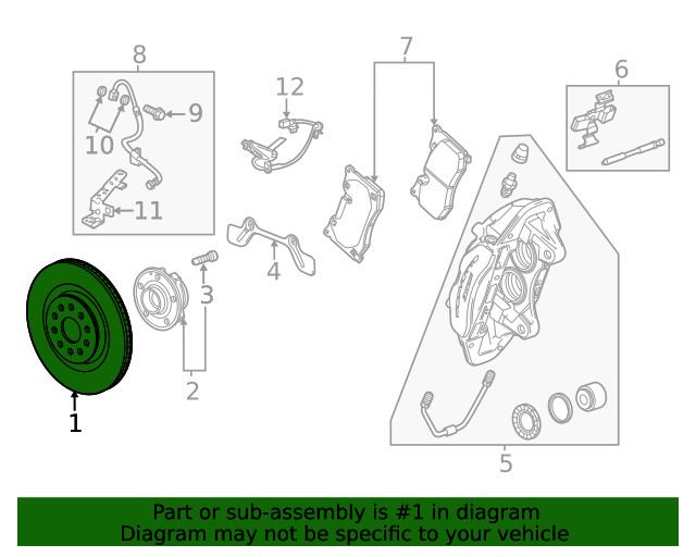 Genuine GM Rear Disc Brake Rotor 23429536 gallery