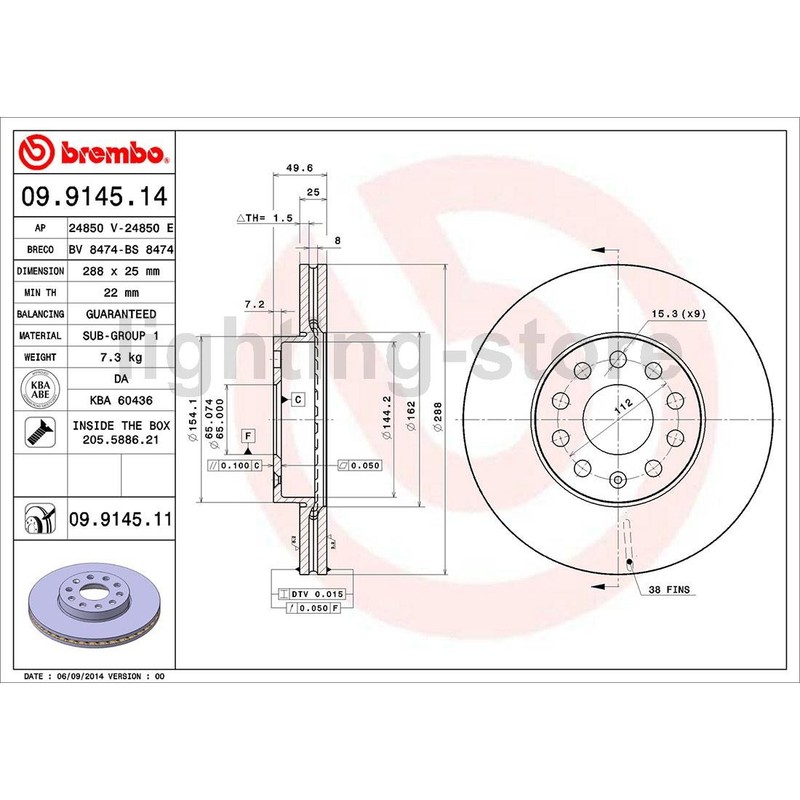 Front+Rear Brake Pads and Disc Rotors full set Fits Volkswagen Golf 2.5L 1.4L gallery