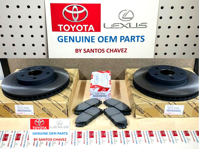 2010-2016 Prius Front X2 Rotors & Brake pads Set GENUINE OEM PART