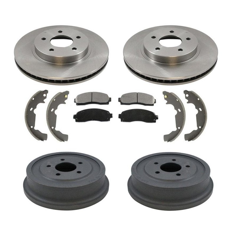 Disc Brake Rotors Brake Pads Rear Drums Brake Shoes For 05-06 Chevrolet Equinox