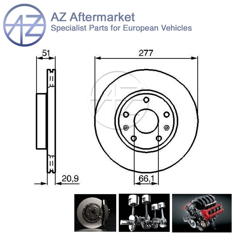 Fits Land Rover Freelander 1.8 2.0 D TD4 2.5 AZ Front Brake Disc #2 SDB101070