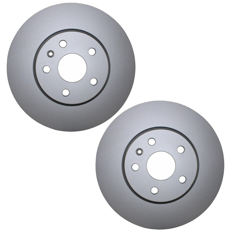 Bison Performance Pair Set 2 Front Coated 321mm Brake Rotors for Bucik Chevy GMC