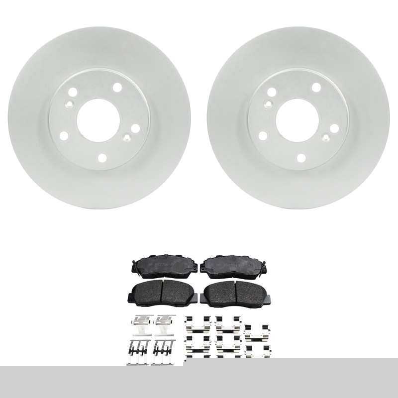Bosch QuietCast Front Rotor Akebono ProACT Ceramic Disc Brake Pad Kit For Accord