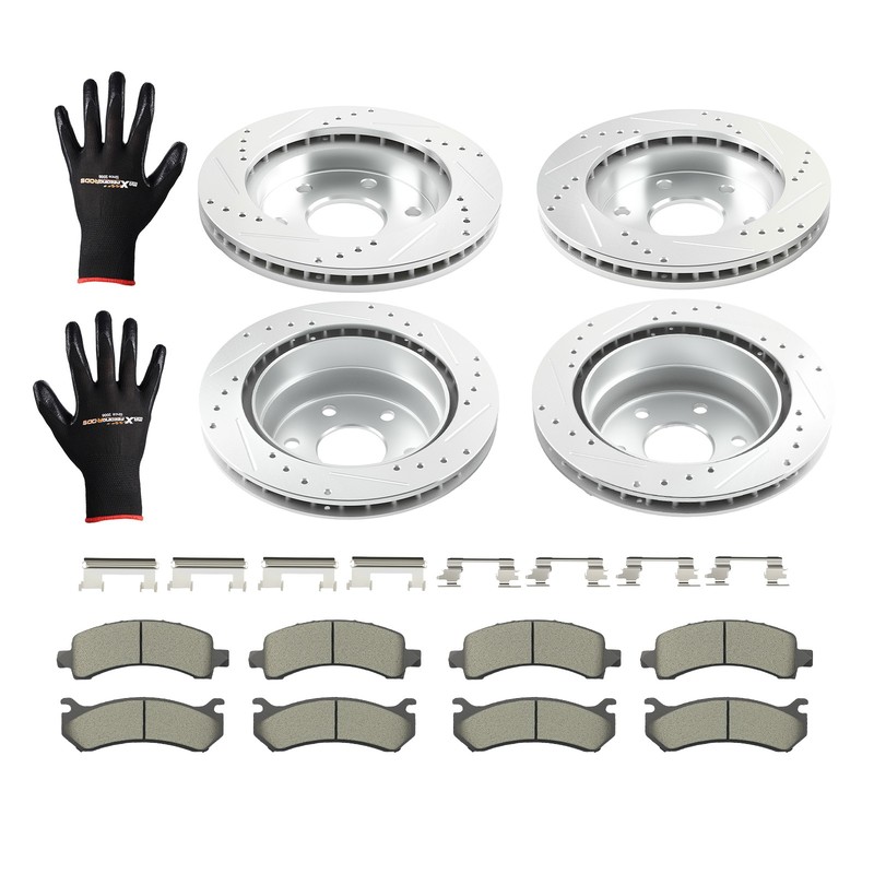 Front Rear Brake Rotors+Brake Pads Kit for Chevrolet Tahoe/GMC Yukon 2002-2006