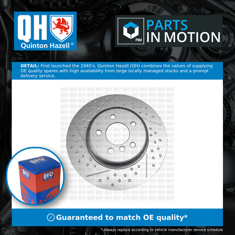2x Brake Discs Pair Rear 345mm BDC6245 Quinton Hazell Set 34206797600 Quality