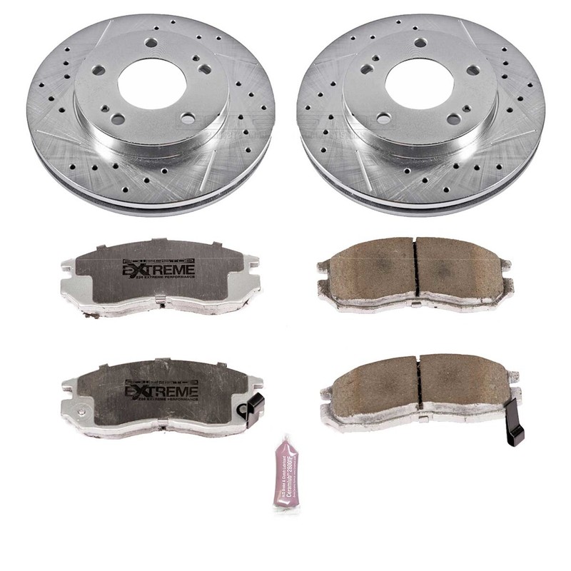 K683-26 Powerstop Brake Disc and Pad Kits 4-Wheel Set Front & Rear Coupe gallery
