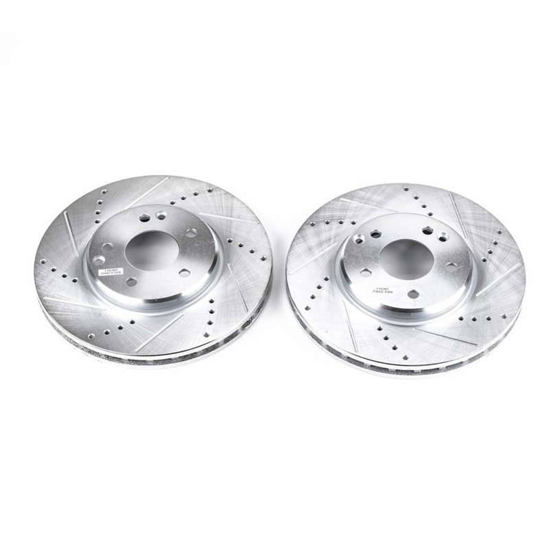 Power Stop Brake Rotors For Mercedes-Benz E430 1998-2002 Front Evolution Pair gallery