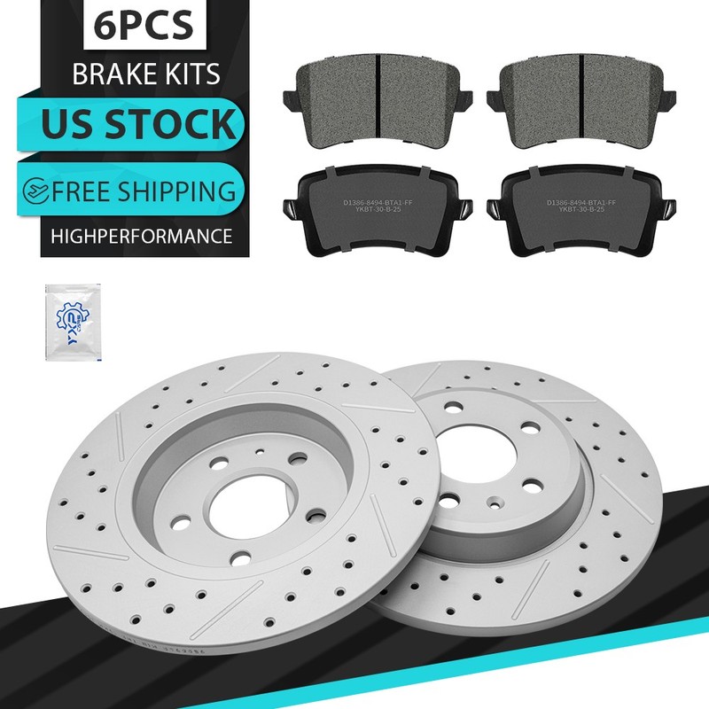 300mm Rear Drilled Disc Brake Rotor Brake Pads for Audi A4 A5 Quattro Allroad Q5
