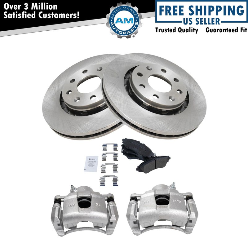 Front Brake Calipers Pads & Rotors Fits 04-11 Aveo 07-11 Aveo5 13-15 Spark 09 G3