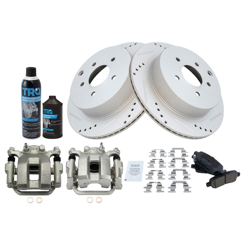 TRQ Performance Rear Brake Pad & Rotor Kit Fits 03-08 INFINITI FX35 FX45 gallery