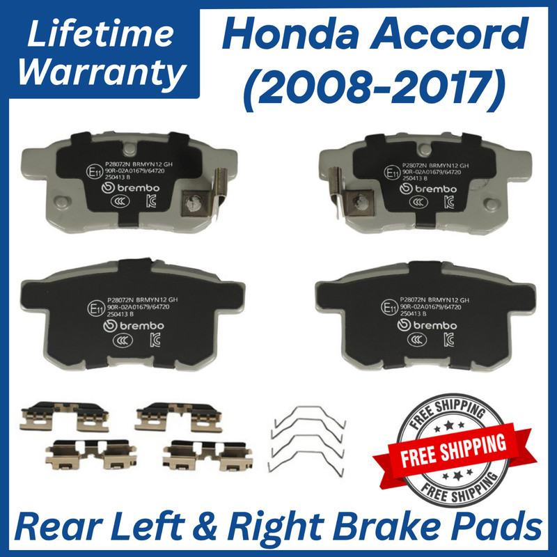 Brembo OEM Rear Ceramic Brake Pads Kit For 2008-2017 Honda Accord 12 Yr Warranty