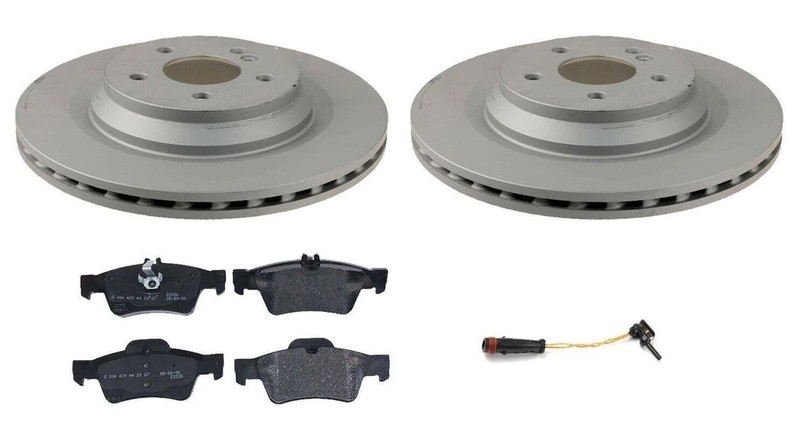 (2) ATE REAR Disc Rotor + JURID Brake Pad Kit For Mercedes 2007-2013 4MATIC s550